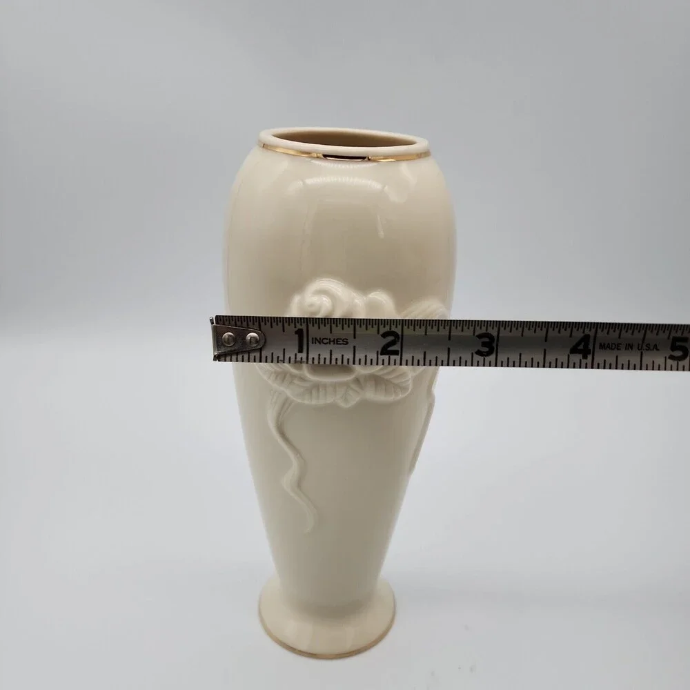 3 Lenox Collections Rose Blossom Medium Vases 24K Gold Trim NIB Item #091352